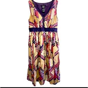 Liz Claiborne Women's Purple and Tan Dress size 12